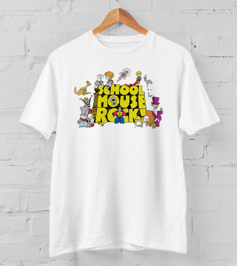 Schoolhouse Rock Characters Bill Conjunction Junction And Friends T-Shirt