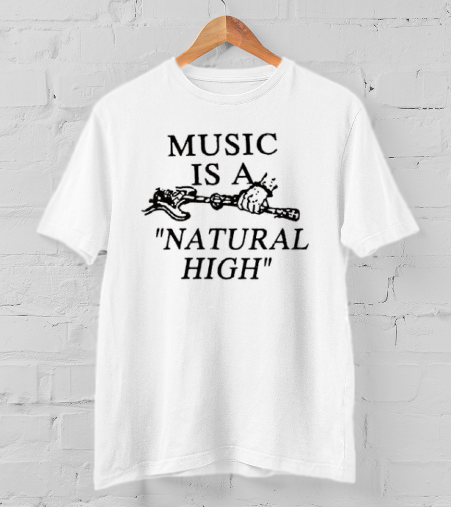 Music Is A Natural High Electric Guitar T-Shirt
