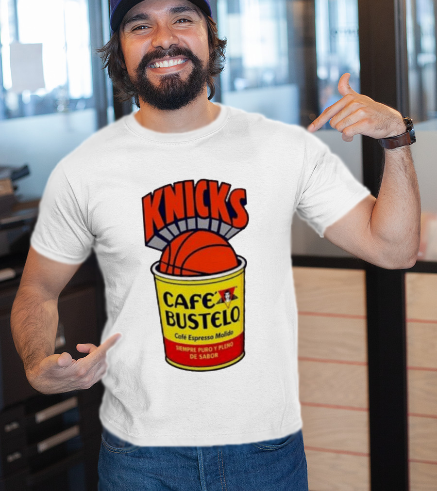 New York Knicks Cafe Bustelo Espresso Molido Basketball NBA T-Shirt