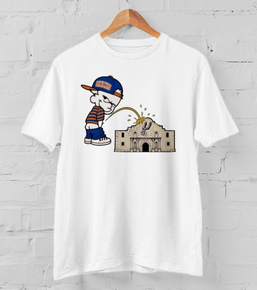 New York Knicks Pissing On San Antonio Spurs The Alamo NBA Rivalry T-Shirt