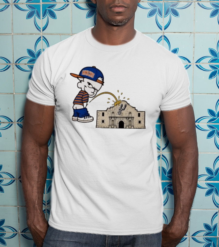 New York Knicks Pissing On San Antonio Spurs The Alamo NBA Rivalry T-Shirt
