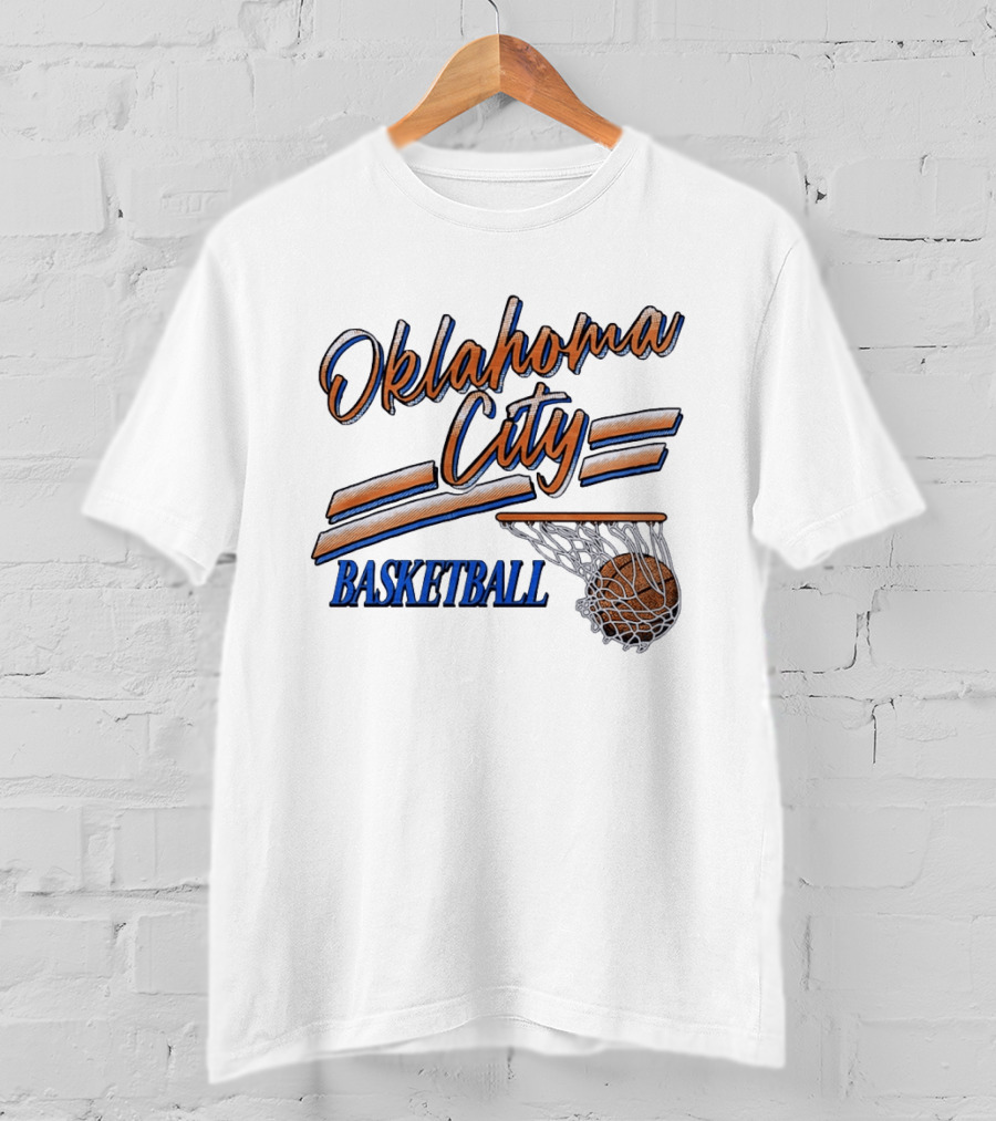 Oklahoma City Basketball Hoops And Net T-Shirt
