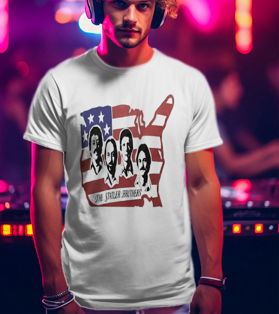 The Statler Brothers USA Map American Flag Country Music Band T-Shirt