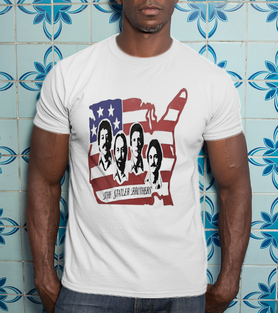 The Statler Brothers USA Map American Flag Country Music Band T-Shirt