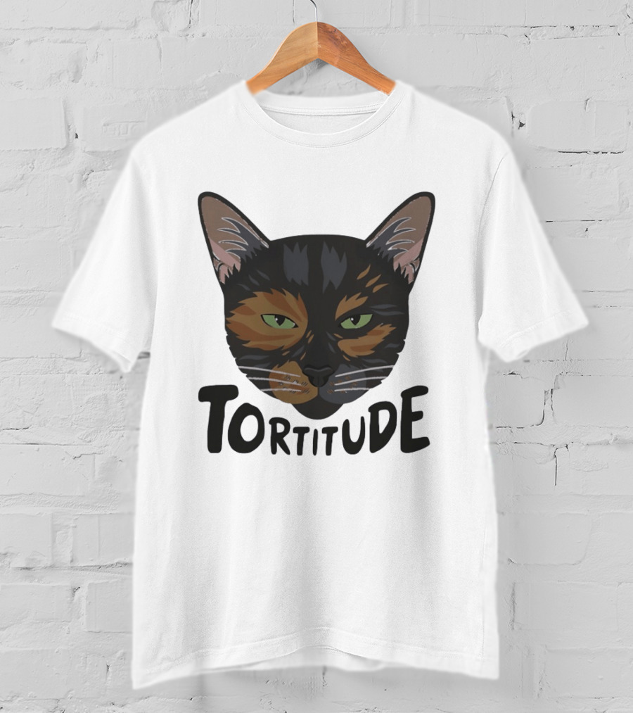 Tortitude Tortoiseshell Cat Face Animal Pet Lover T-Shirt