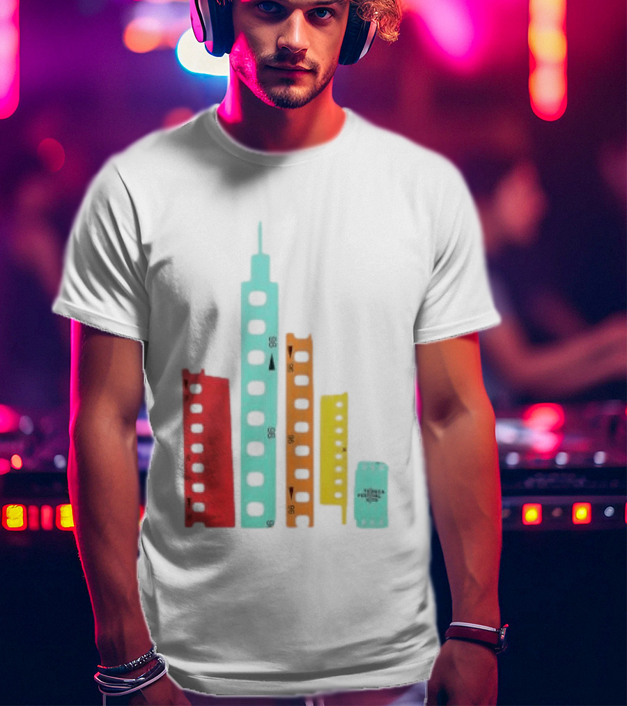 Tribeca Festival Kith 96 Film Reel Skyline New York City Architecture T-Shirt