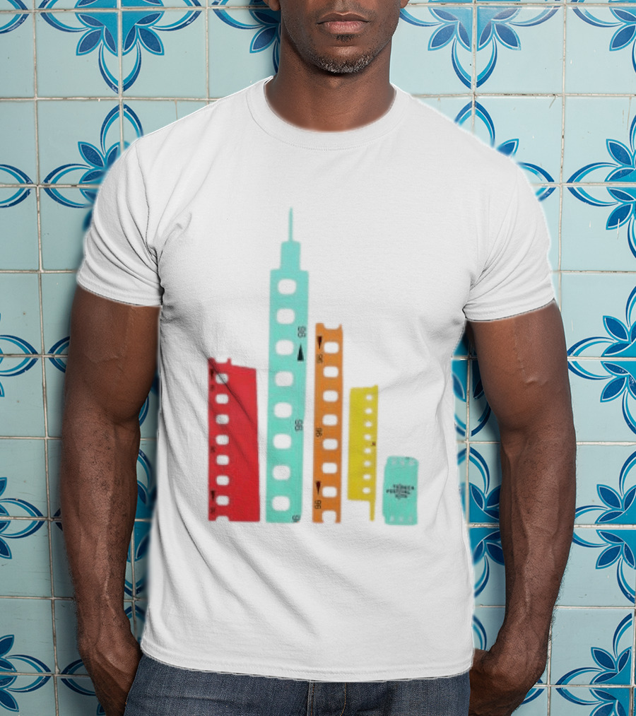 Tribeca Festival Kith 96 Film Reel Skyline New York City Architecture T-Shirt