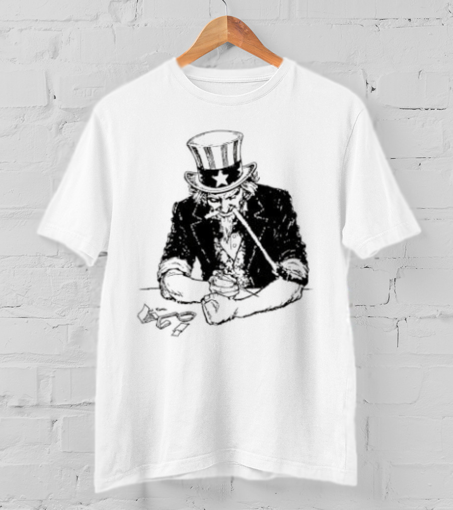 Uncle Sam Heroin Addiction Syringe Needle Dark T-Shirt