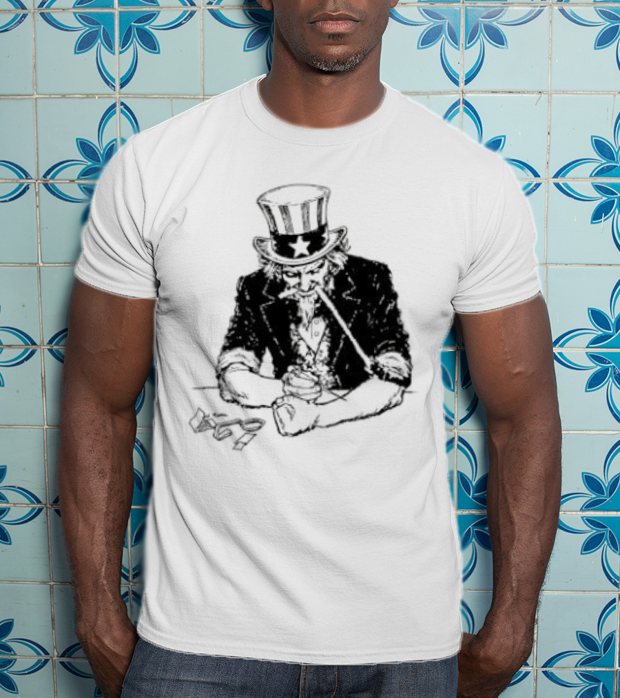 Uncle Sam Heroin Addiction Syringe Needle Dark T-Shirt