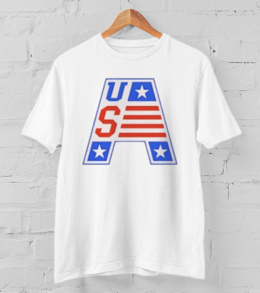 USA Stars Stripes Letter A Patriotic T-Shirt