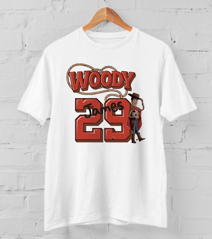Woody James 29 Toy Story Sheriff Cowboy T-Shirt