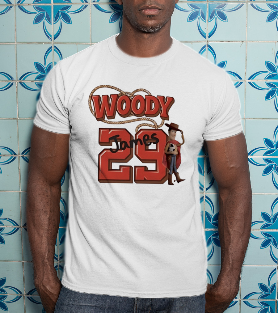 Woody James 29 Toy Story Sheriff Cowboy T-Shirt