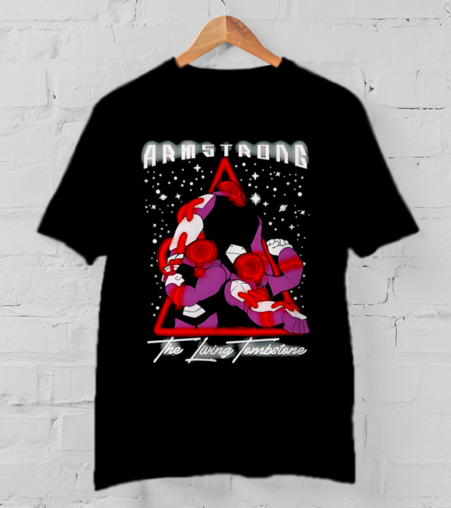 Armstrong The Living Tombstone Red Purple Robot Characters T-Shirt