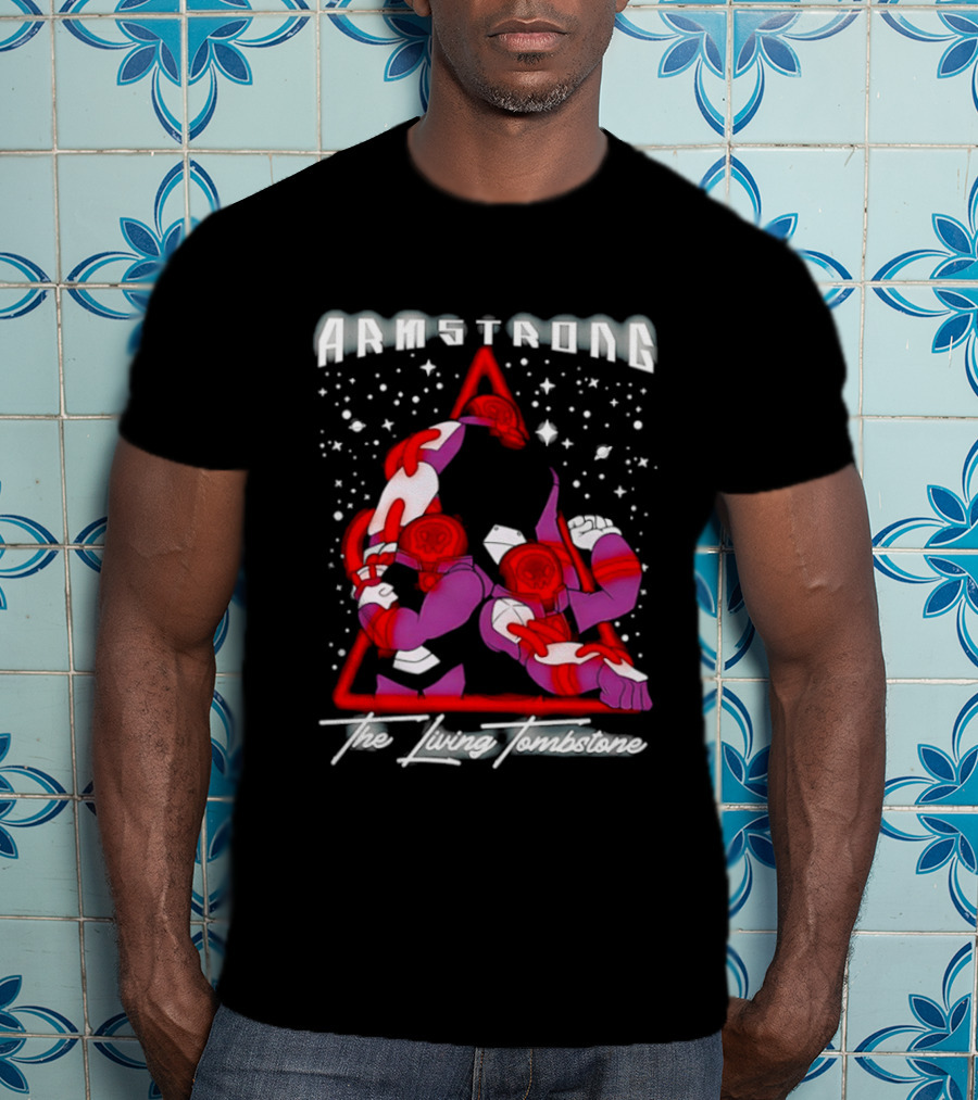Armstrong The Living Tombstone Red Purple Robot Characters T-Shirt