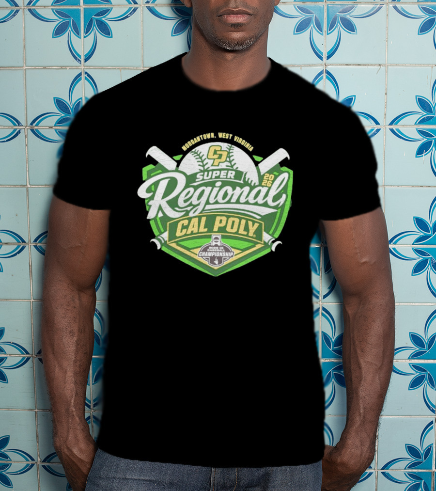 Cal Poly Baseball 2026 Morgantown West Virginia Super Regional NCAA Championship Bound T-Shirt