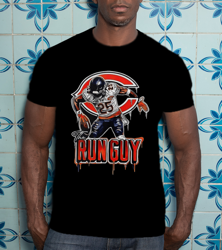 Chicago Bears 25 The Run Guy Travis Homer T-Shirt