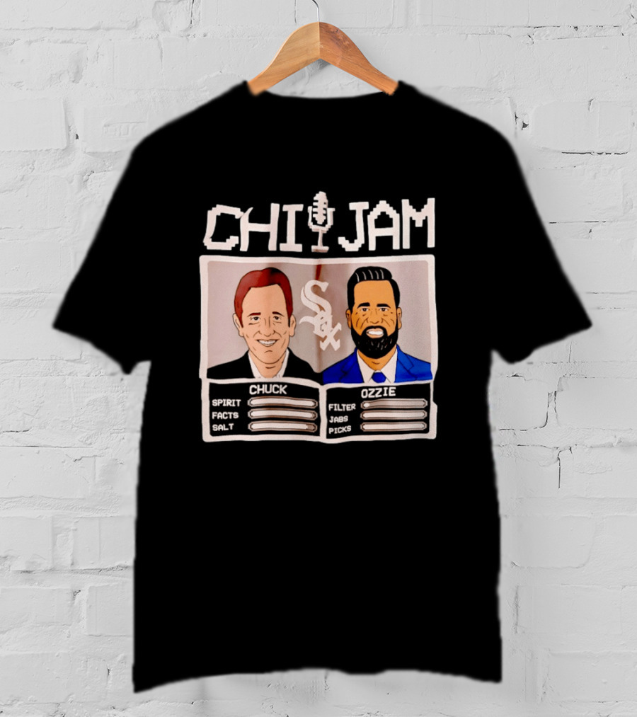 CHI JAM Chuck Garfien Ozzie Guillen Chicago White Sox Spirit Facts Salt Filter Jabs Picks T-Shirt