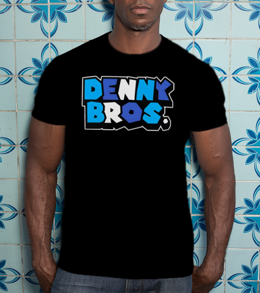 Denny Bros Bold Blue And White T-Shirt