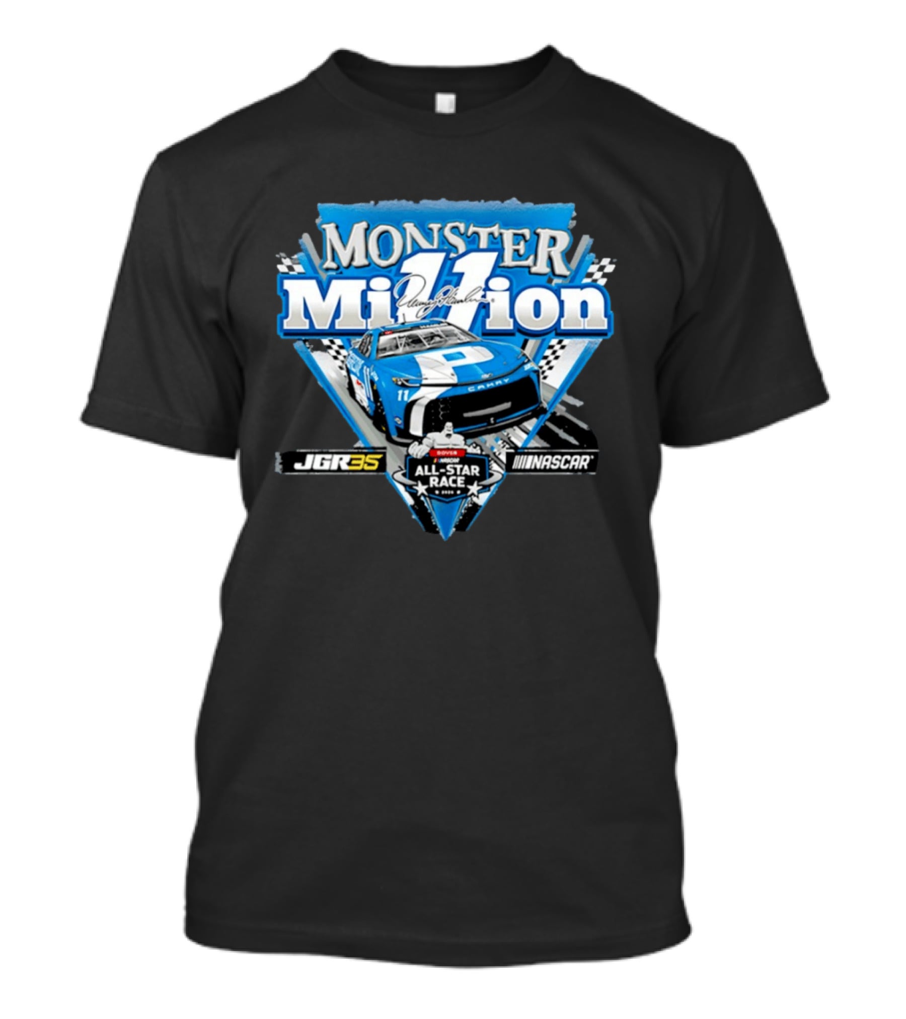 Monster Million Denny Hamlin 11 JGR35 Dover NASCAR All Star Race Toyota Camry T-Shirt