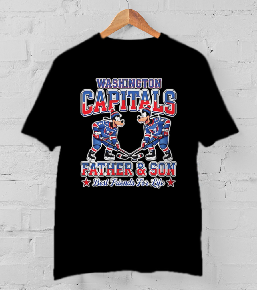 Washington Capitals Goofy Father And Son Best Friends For Life Disney Hockey T-Shirt