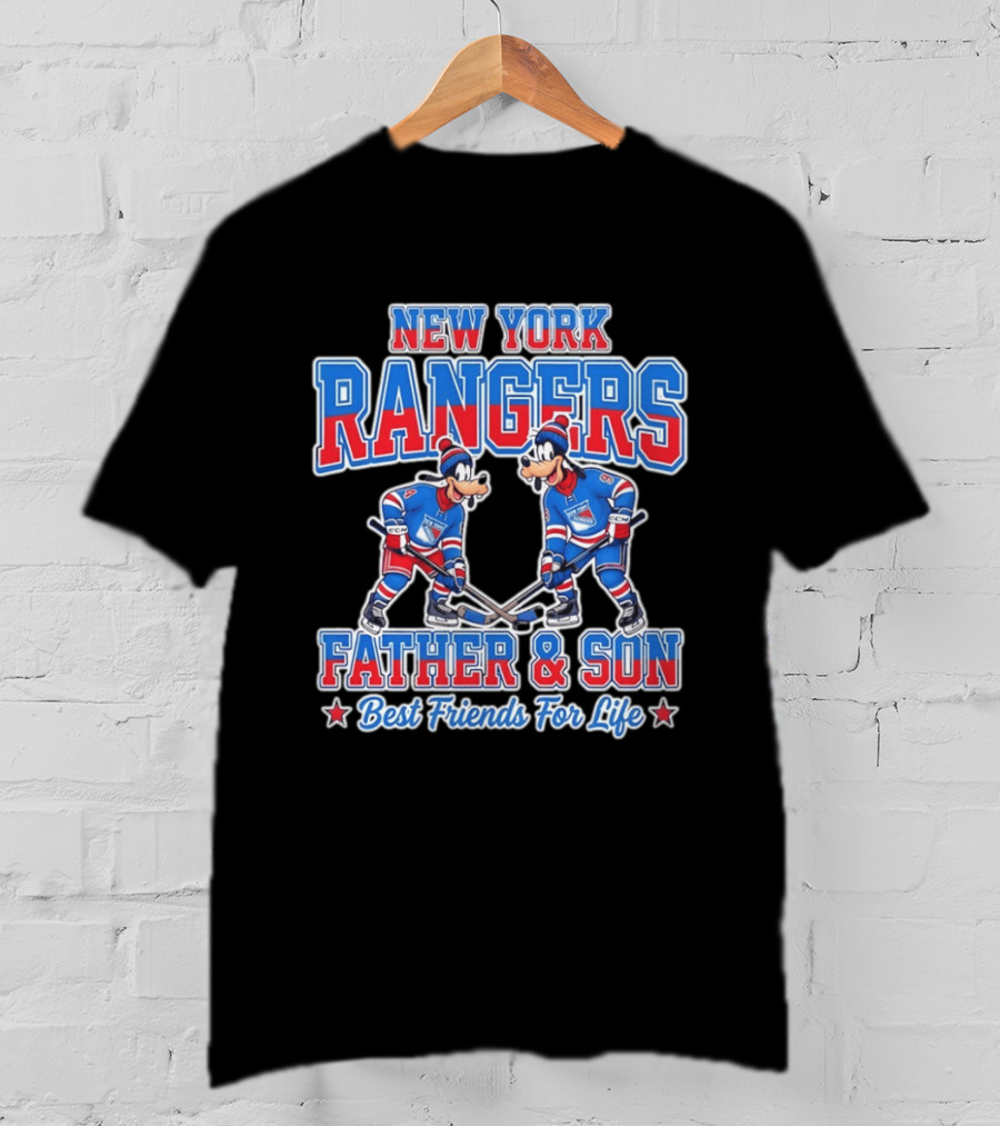 New York Rangers Goofy Father And Son Best Friends For Life T-Shirt