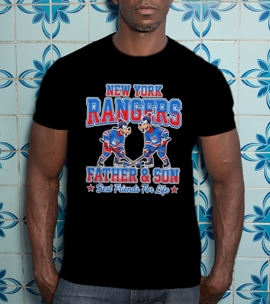 New York Rangers Goofy Father And Son Best Friends For Life T-Shirt