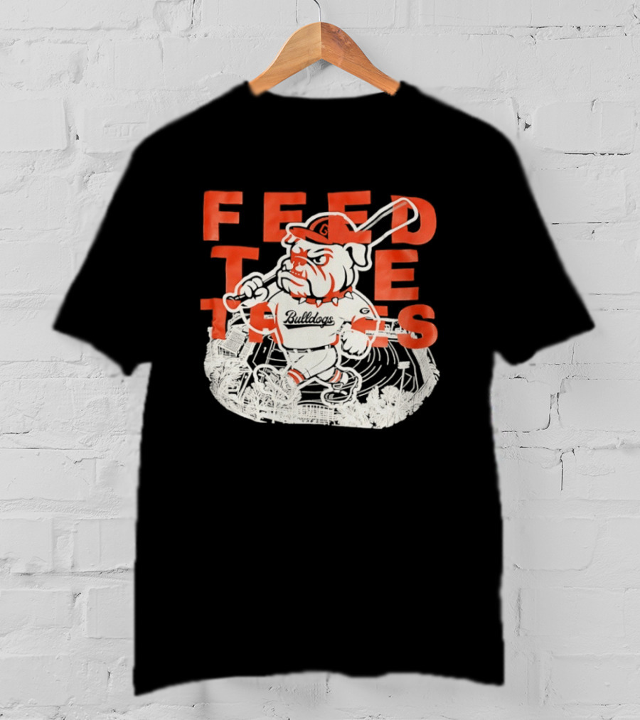 Feed The Tates Georgia Bulldogs Sanford Stadium Baseball T-Shirt
