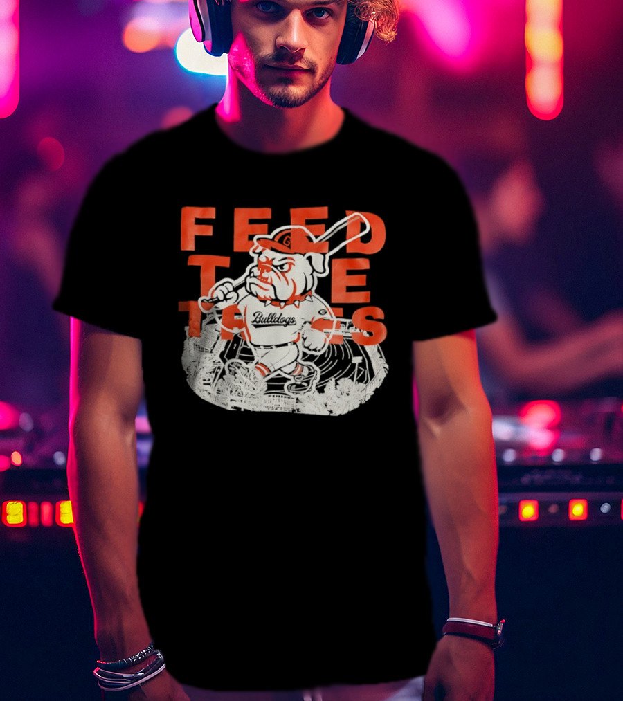 Feed The Tates Georgia Bulldogs Sanford Stadium Baseball T-Shirt