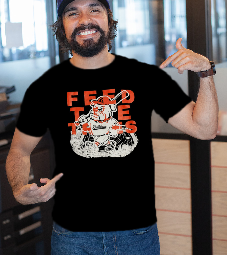 Feed The Tates Georgia Bulldogs Sanford Stadium Baseball T-Shirt