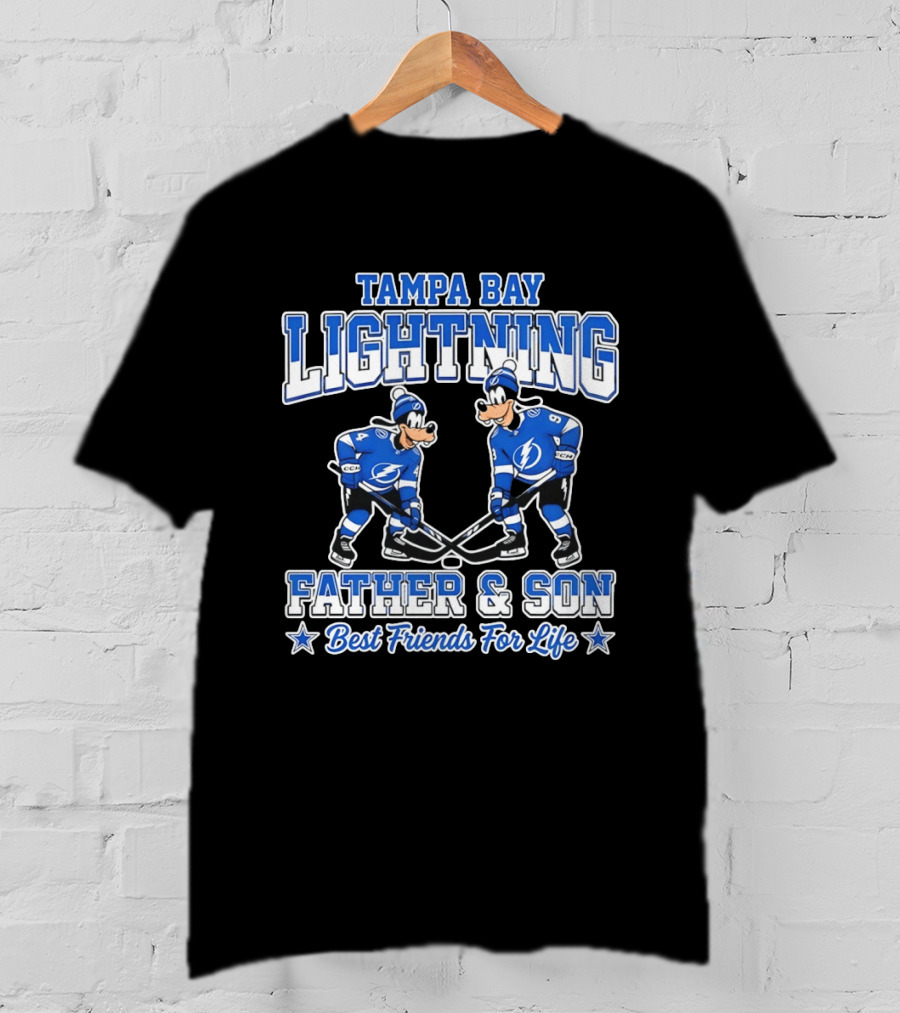Tampa Bay Lightning Goofy Father And Son Best Friends For Life T-Shirt