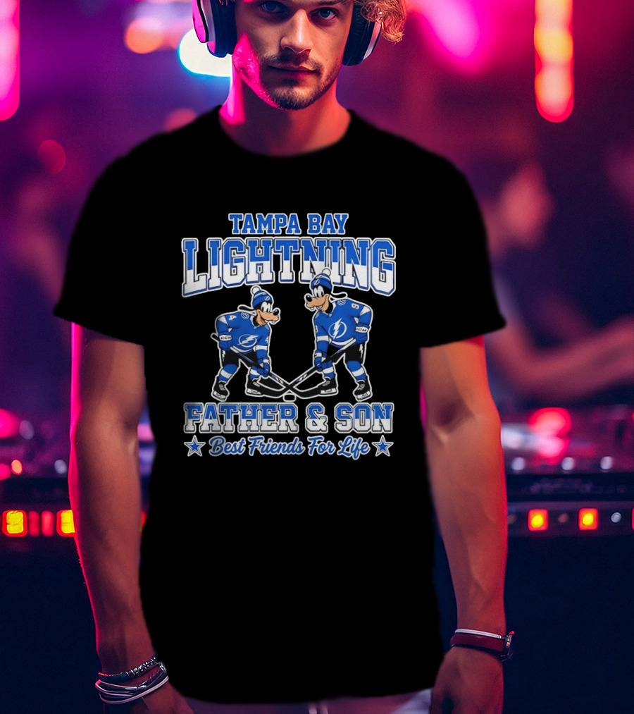 Tampa Bay Lightning Goofy Father And Son Best Friends For Life T-Shirt