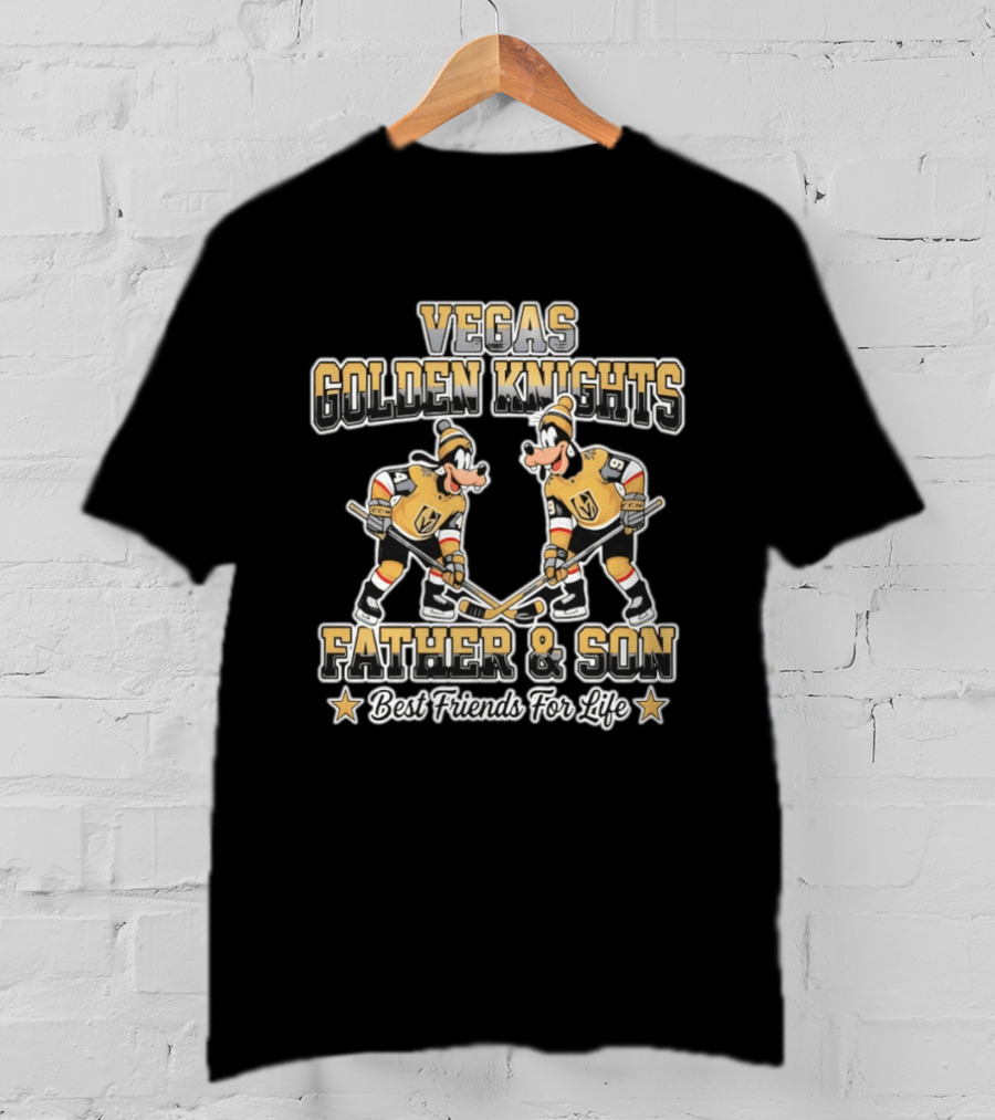 Vegas Golden Knights Goofy Father & Son Best Friends For Life T-Shirt