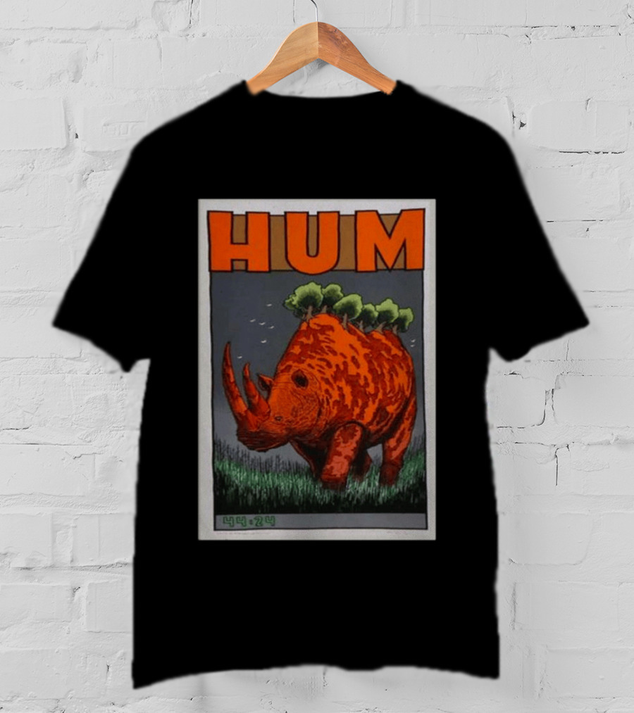 Hum Band 2025 2026 Tour With Rhino And Trees T-Shirt