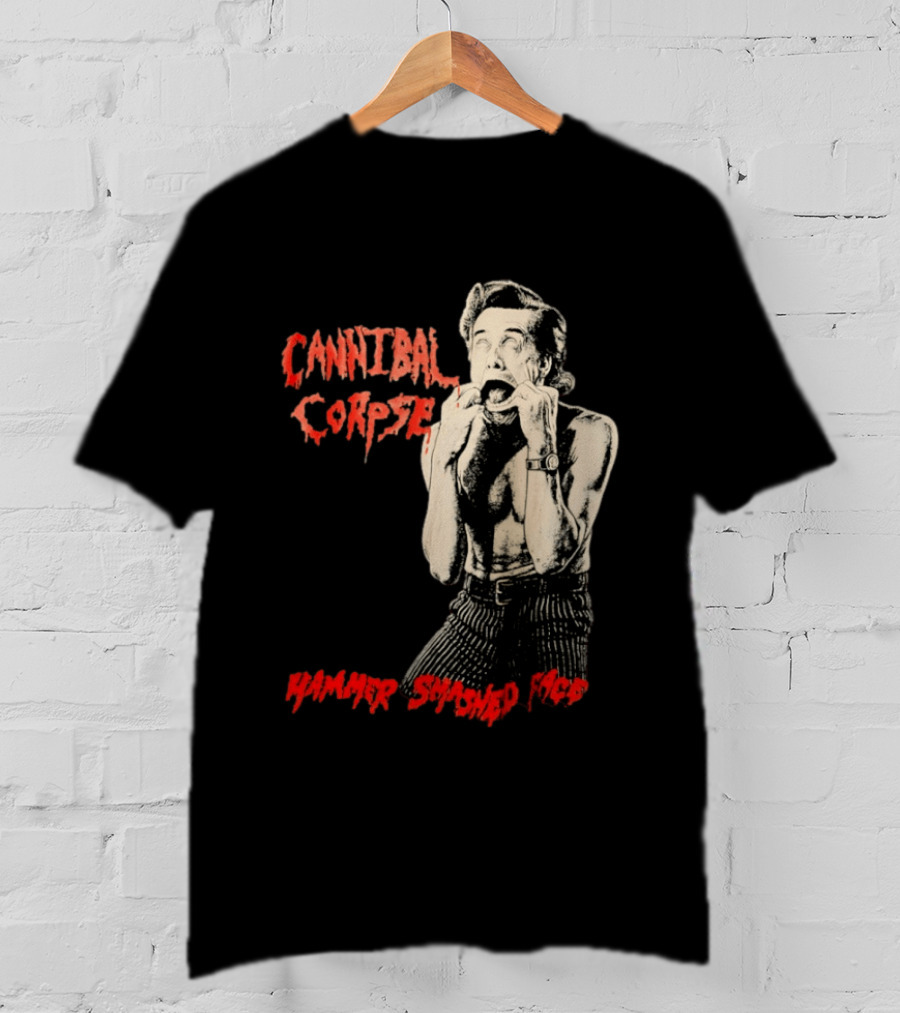 Cannibal Corpse Hammer Smashed Face Jim Carrey Ace Ventura Metal Music Band T-Shirt