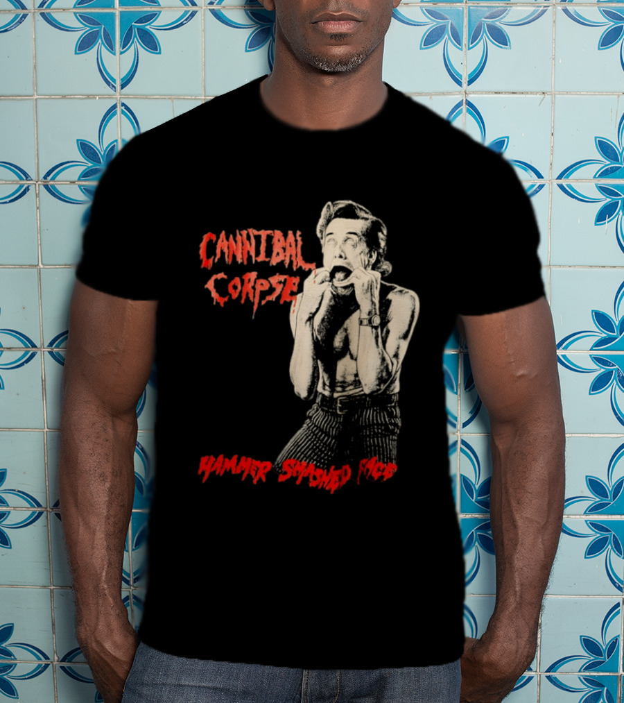 Cannibal Corpse Hammer Smashed Face Jim Carrey Ace Ventura Metal Music Band T-Shirt