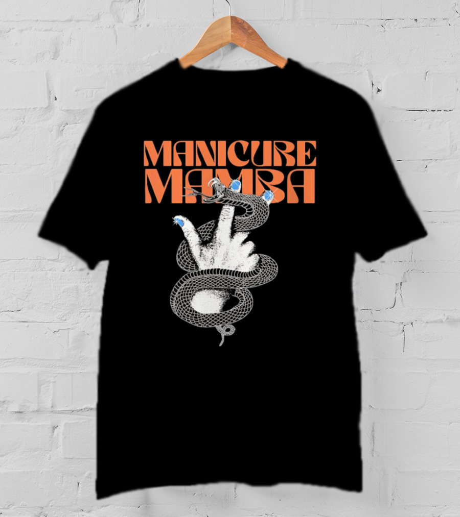 Manicure Mamba Snake Hand Nail Art With Gems T-Shirt