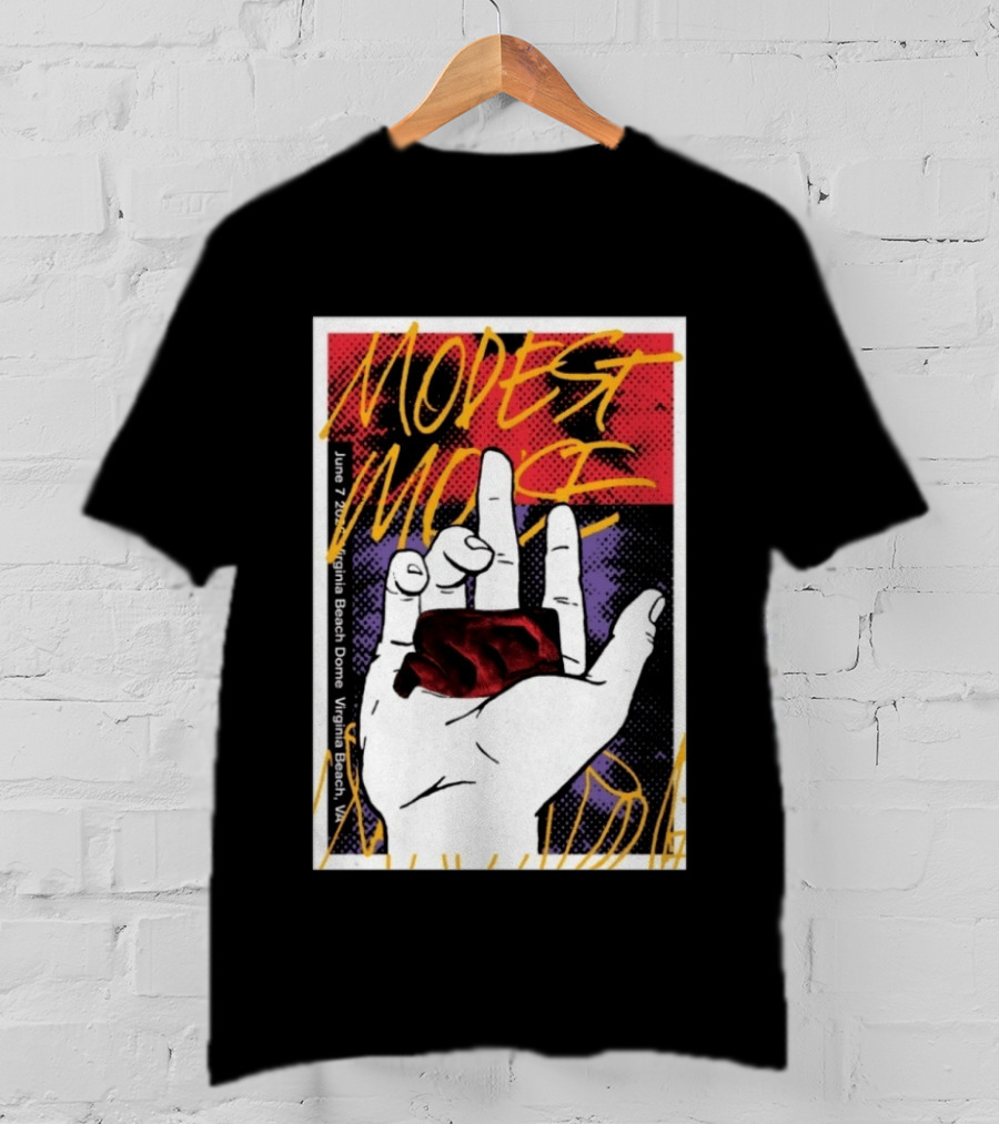 Modest Mouse June 7 2026 Virginia Beach Dome Hand T-Shirt