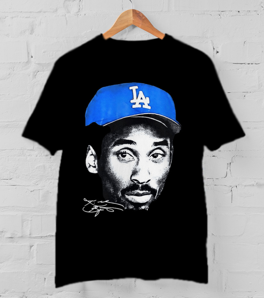 Kobe Bryant Iconic Los Angeles Dodgers LA Hat T-Shirt