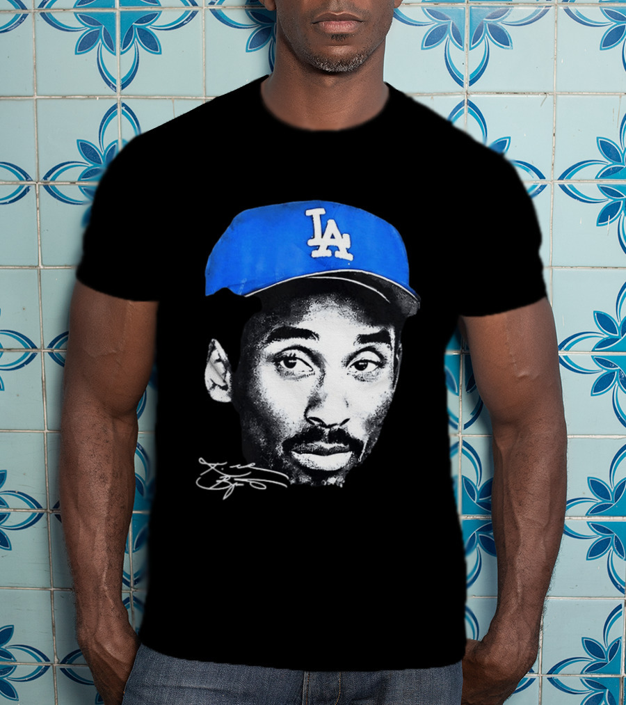 Kobe Bryant Iconic Los Angeles Dodgers LA Hat T-Shirt