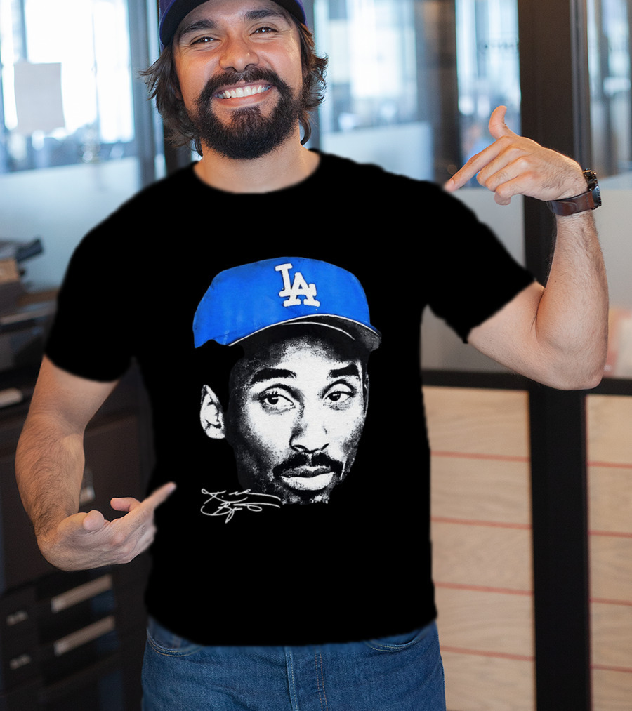 Kobe Bryant Iconic Los Angeles Dodgers LA Hat T-Shirt
