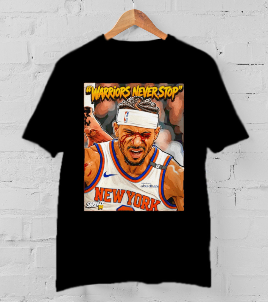 New York Knicks Josh Hart Warriors Never Stop Abu Dhabi Experience T-Shirt