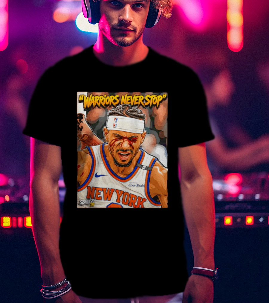 New York Knicks Josh Hart Warriors Never Stop Abu Dhabi Experience T-Shirt