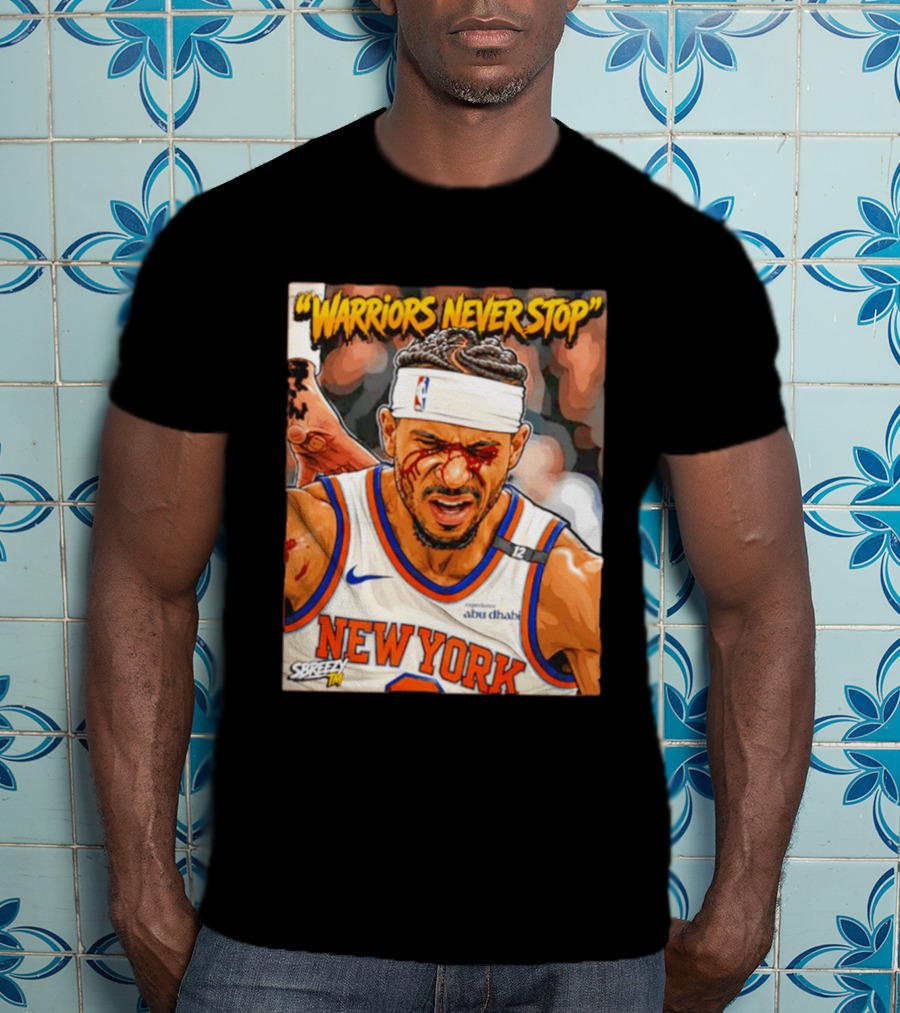 New York Knicks Josh Hart Warriors Never Stop Abu Dhabi Experience T-Shirt