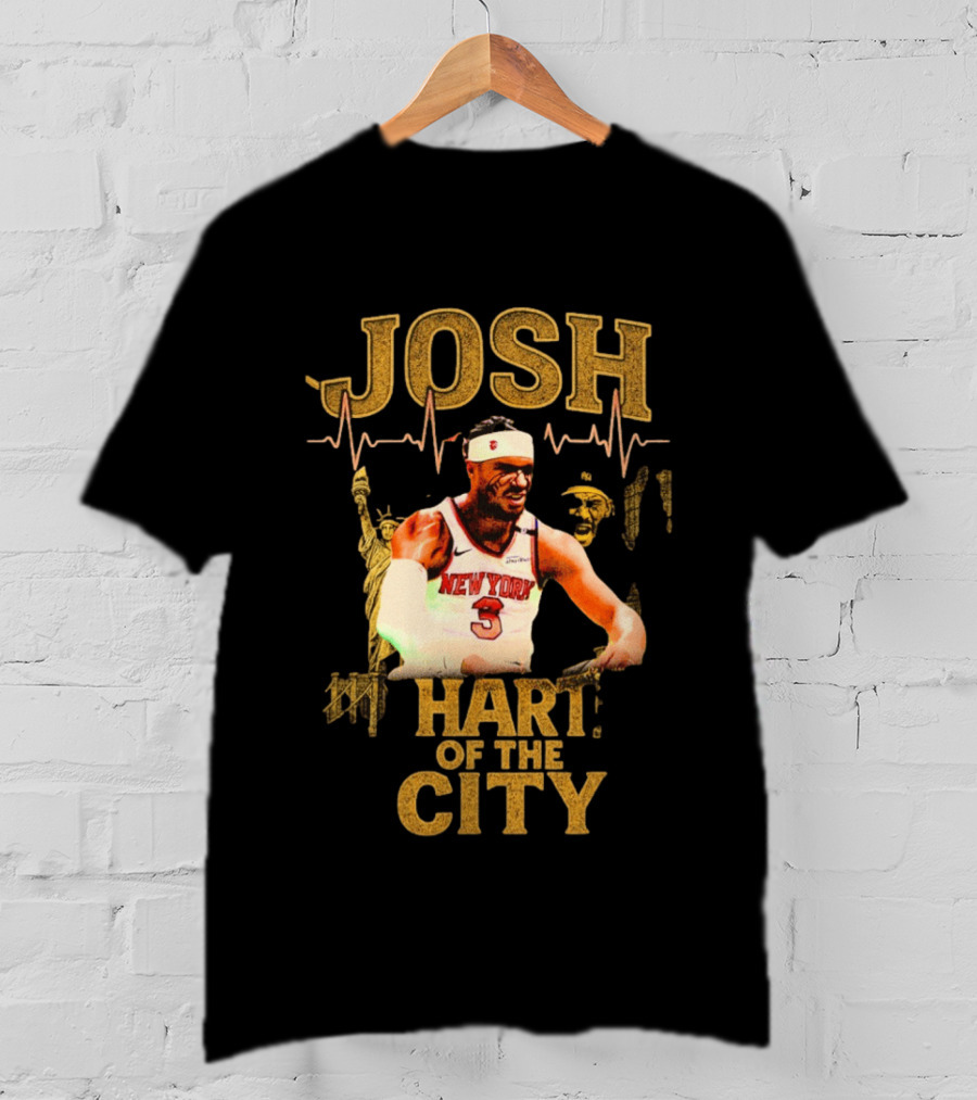 Josh Hart New York Knicks Statue Of Liberty City T-Shirt