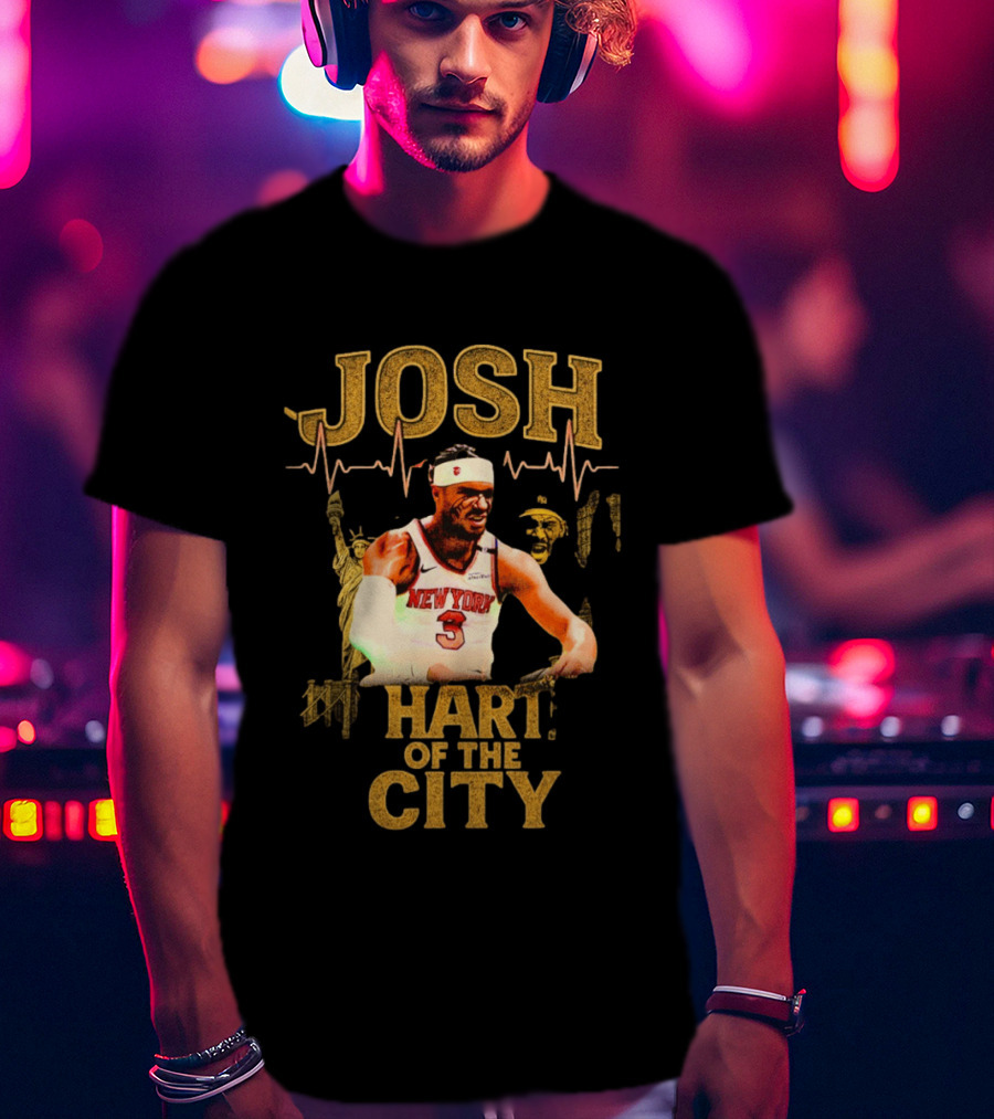 Josh Hart New York Knicks Statue Of Liberty City T-Shirt