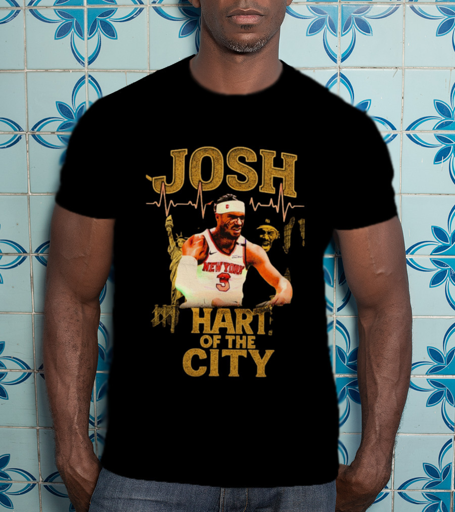 Josh Hart New York Knicks Statue Of Liberty City T-Shirt