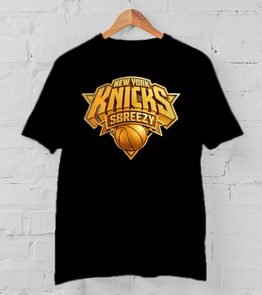 New York Knicks Sbreezy Golden Basketball T-Shirt
