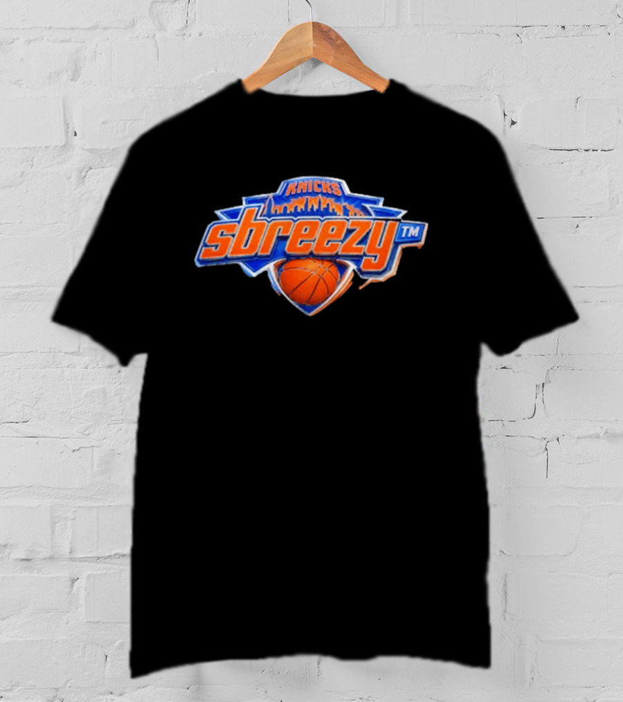 New York Knicks Sbrezzy Skyline Basketball T-Shirt