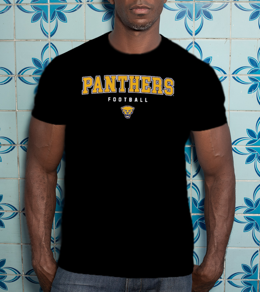 Panthers Football Blue Gold Panther Head T-Shirt