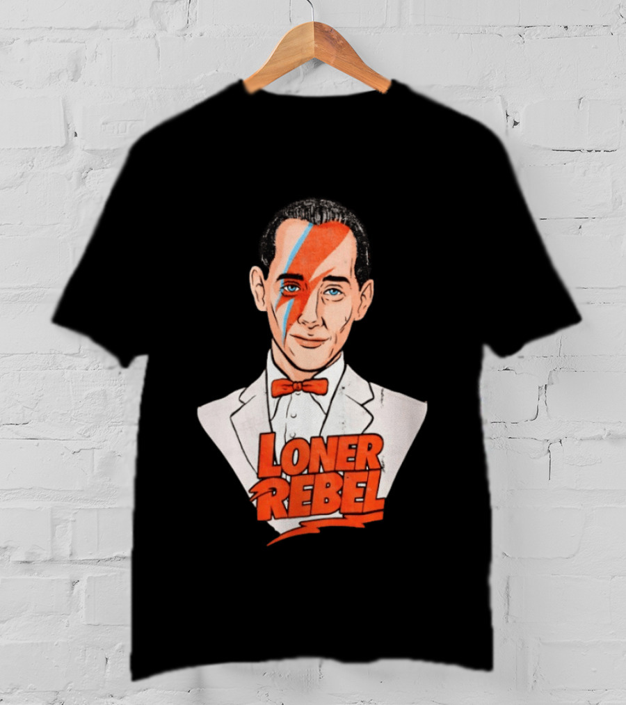 Pee Wee Herman David Bowie Aladdin Sane Loner Rebel Mashup Pop Culture T-Shirt